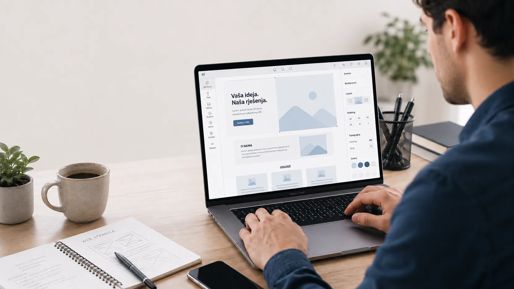 Mogu li sam izraditi svoju web stranicu? — uređivanje stranice u page builderu